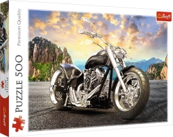 Puzle 500 gabali – melns motocikls