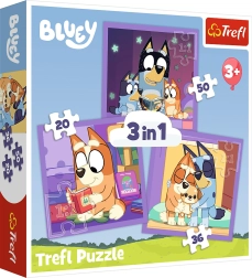 Puzzle TREFL Iepazīsti Bluey 3 vienā