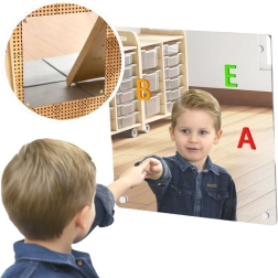 Masterkidz liels magnētiskais spogulis STEM tāfelēm 60 × 60 cm