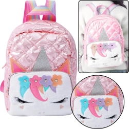 Bērnu skolas mugursoma vienradzis rozā 32 cm