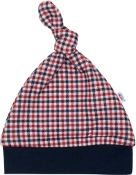 Zīdaiņu kokvilnas cepurīte New Baby Checkered 62 (3–6 mēneši)