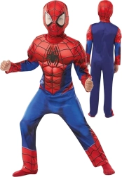 Bērnu kostīms SPIDER-MAN sarkan-zils ar masku 110–116 cm (5–6 gadi)
