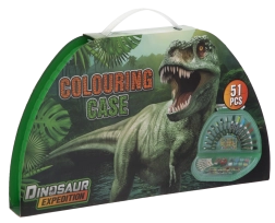 Pusapaļa zīmēšanas koferītis Dino – 51 daļa