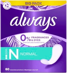 Always Normal ieliktnīši bez aromatizētājiem 60 gab.
