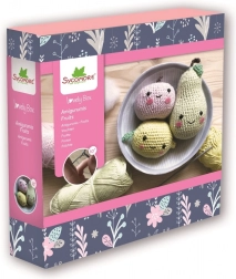 Lovely box tamborēti augļi – amigurumi radošais komplekts