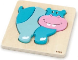 Koka mini puzle nīlzirgs Viga