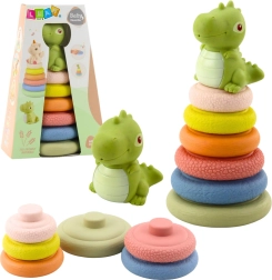 Mīksta ekoloģiska sensorā piramīda ar dinozauru