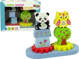 Wooden Animal Sorting Owl Panda with Gears