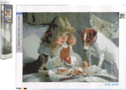 Dimanta gleznošana Gaidīšana 30 × 40 cm