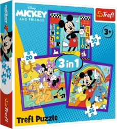 Puzle 3 vienā Mickey Mouse un draugi (20, 36, 50 gab.) Trefl