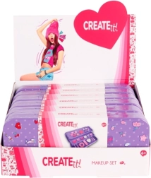 Purple fold-out CREATE IT! make-up set in a metal tin
