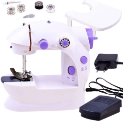 Mini šujmašīna ar pedāli un piederumu komplektu