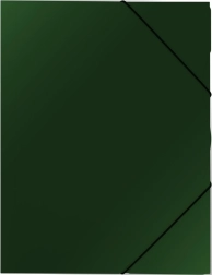 A4 folder with elastic band, green, PP 350 µm