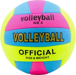Krāsaina volejbola bumba, 5. izmērs, diametrs 20 cm