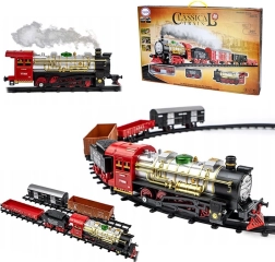 Woopie klasiskais elektriskais vilcieniņš ar skaņām, gaismām un dūmiem – 29 detaļu komplekts