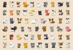 Sticker Puzzle Cats 250 Pieces