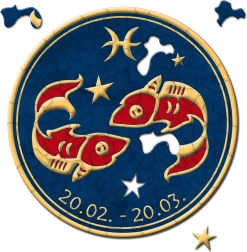 Apaļas puzles Zodiaks: Zivis, 33 gabali