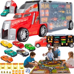 Kravas auto ar mašīnītēm, 23 daļu komplekts