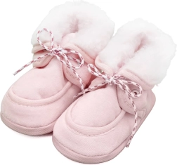 Ziemas zābaciņi mazulim New Baby, rozā, 0–3 mēneši