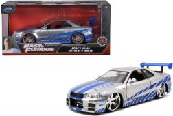 Metāla auto modelis 2002 Nissan Skyline GT‑R R34 1:24 Ātri un bez žēlastības