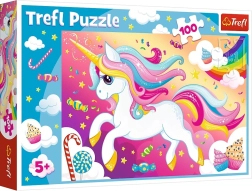 Puzzle 100 Pieces Beautiful Unicorn Trefl