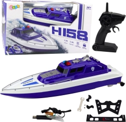 Policijas tālvadības motorlaiva zila