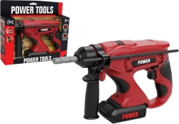 Bērnu sarkanā akumulatora urbjmašīna ar maināmiem urbjiem