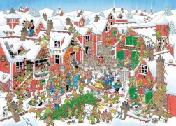 Puzzle JUMBO Jan van Haasteren – Santa ciematiņš, 1000 gabaliņu