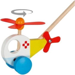 Wooden Helicopter Goki with Stick