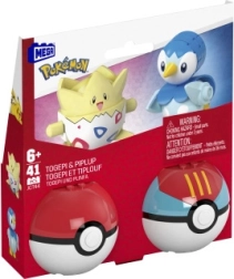 Poké Ball Mega Construx būvēšanas komplekts ar Togepi un Piplup