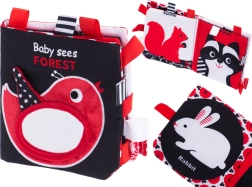 Kontrasta tekstila grāmata zīdaiņiem Mežs