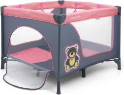 Salokāms bērnu manēža MILLY MALLY Fun Pink Bear