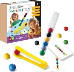 Montessori izglītojošā spēle “Bumbiņa pa bumbiņai”