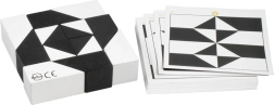 Detoa prāta mežģis tangram melnbalts