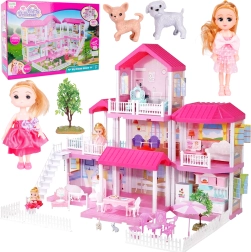 Leļļu mājiņa 3 vienā, augstums 71 cm