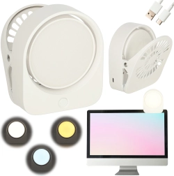 Bezvadu klipša nakts lasīšanas lampiņa – balta