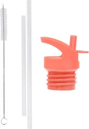 A Little Lovely Company aizvāku, birstītes un salmiņa komplekts nerūsējošā tērauda pudelei 350 ml – Zábava