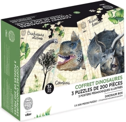 Vilac trīs dinozauru pužļu komplekts