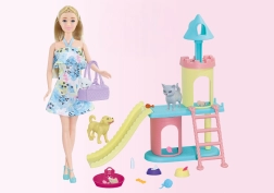 Lelle ar dzīvnieciņiem 30 cm