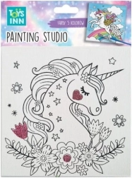 Radošais gleznošanas komplekts Canvas Mazs putniņš TOYSINN 15 × 15 cm