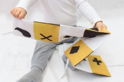 Kontrastu tekstila leporello MyMoo