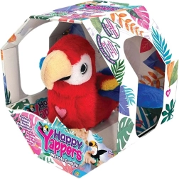 Happy Yappers sarkans interaktīvs plīša papagailis
