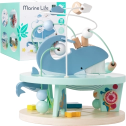 Koka labirinta rotaļlieta Jūras pasaule bērniem no 18 mēnešiem