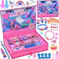 Lielais skaistuma komplekts Nāriņa acu ēnas lakas sprādzes matu gumijas