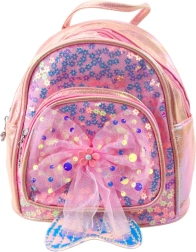 Child's Pink Backpack with Tulle Bow