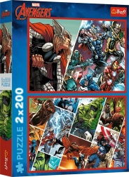 Puzle 2×200 gabali Avengers – pasaules aizstāvji MARVEL