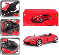 Bburago Ferrari Monza SP1 sarkans automašīnas modelis 1:18