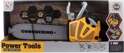 Children's battery-powered chainsaw with light and sound