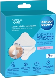 Hidrogēla dziedējošie krūšu spilventiņi ar lanolīnu CANPOL babies, 8 gab.