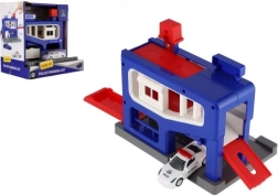 Policijas stāvvietas garāža ar mašīnīti